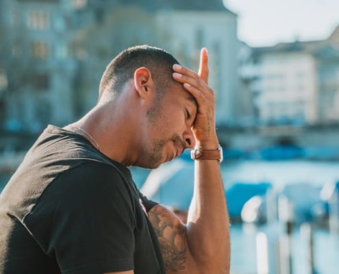 A sad man