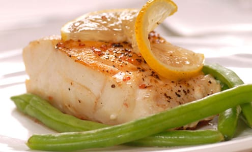 Plate of white fish